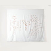 Hier kommt die Babydusche von Son Boho Wandteppich (Vorderseite (Horizontal))