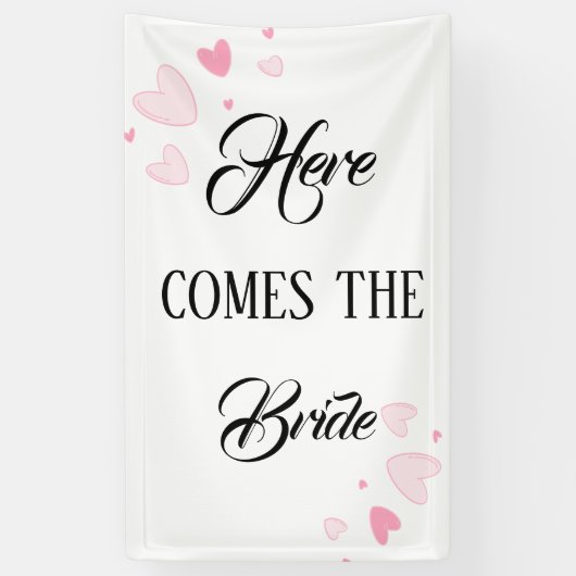 Hier kommt die Braut Banner (Vertikal)