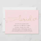 Hier kommt die Braut-Dusche-Einladung Einladung (Vorderseite)