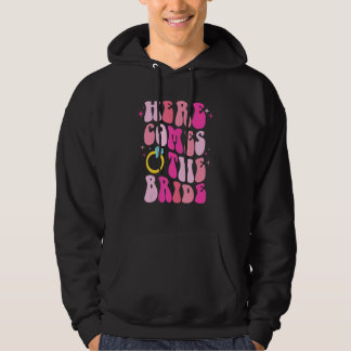 Hier kommt die Braut Junggesellinnenabschied Braut Hoodie