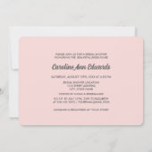 Hier kommt die Braut. Modernes Brautparty Einladung (Rückseite)