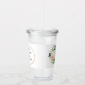 Hier kommt die Braut Pink Floral Acryltrinkbecher (Rechts)