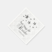 Hier kommt die Braut - Silver Stars Napkins Serviette (Ecke)