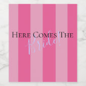 Hier kommt die Braut, um Dusche Party Weinetikett (Einzelnes Label)