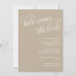 HIER KOMMT DIE BRIDE BRIDAL SHOWING INVITATION EINLADUNG