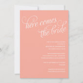 HIER KOMMT DIE BRIDE| BRIDAL SHOWING INVITATION EINLADUNG (Vorderseite)