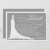 HIER KOMMT DIE BRIDE| BRIDAL SHOWING INVITATION EINLADUNG (Vorne/Hinten)