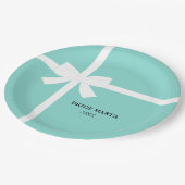 Hier kommt die Bride Personalisiert Tiara Party Pappteller (Schrägansicht)