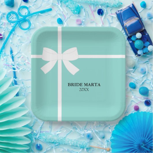 Hier kommt die Bride Personalisierte Party Papierp Pappteller (Party)