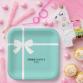 Hier kommt die Bride Personalisierte Party Papierp Pappteller (Party)