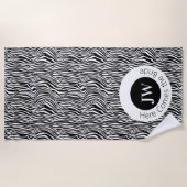 Hier kommt die Bride Zebra Pattern Honeymoon Strandtuch (Vorderseite)