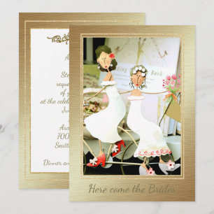 Hier kommt die Einladung der Braut zur Hochzeit