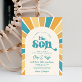 Hier kommt die Einladung der Son Baby Dusche