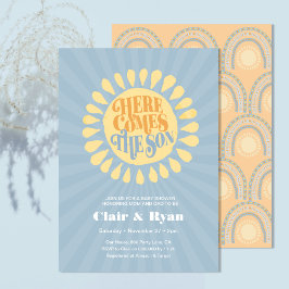 Hier kommt die Einladung der Son Baby Dusche