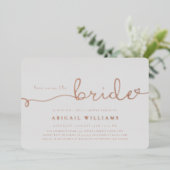 Hier kommt die Einladung zum Bride Foil (Stehend vorne)