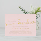 Hier kommt die Einladung zum Bride Foil (Stehend vorne)