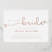 Hier kommt die Einladung zum Bride Foil (Vorderseite)