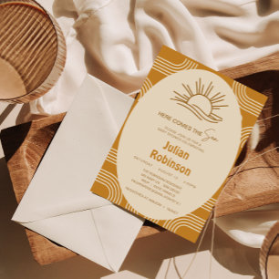 Hier kommt die Einladung zur Kinderdusche Son Boho