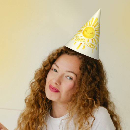 Hier kommt die kleine Babydusche Partyhütchen