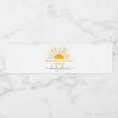 Hier kommt die kleine Babydusche Wasserflaschenetikett (Einzelnes Label)