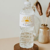 Hier kommt die kleine Babydusche Wasserflaschenetikett