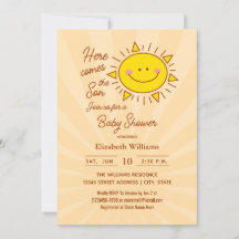 Hier kommt die kleine Sonnenscheinwerfer-Babydusch