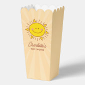 Hier kommt die kleine Sonnenscheinwerfer-Babydusch Geschenkschachtel (Rückseite)