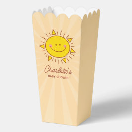 Hier kommt die kleine Sonnenscheinwerfer-Babydusch Geschenkschachtel