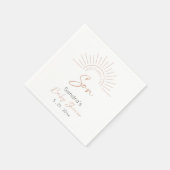 Hier kommt die moderne Babydusche Son Boho Serviette (Ecke)