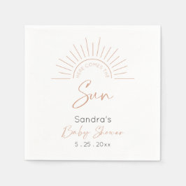 Hier kommt die moderne Babydusche Sun Boho Serviette