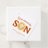 Hier kommt die Niedliche Babydusche von Son Boho Geschenkanhänger (Beispiel)