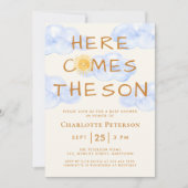 Hier kommt die Niedliche Son-Babydusche Einladung