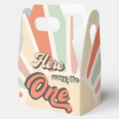 Hier kommt die One Sunshine Retro Regenbogen Gebur Geschenkschachtel (Geöffnet)