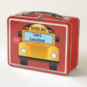 Hier kommt die Schulbusmetall Lunchbox (Vorderseite)