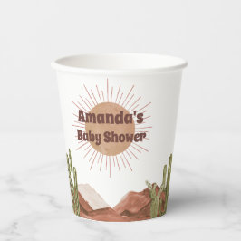 Hier kommt die Sohn Baby Dusche Pappbecher