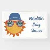 Hier kommt die Son Baby Boy Dusche Banner (Horizontal)