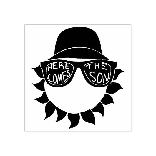 Hier kommt die Son Baby Boy Dusche Gummistempel (Prägung)