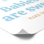 Hier kommt die Son Baby Dusche Babys sind süß Poster (Ecke)