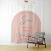 Hier kommt die Son Baby Dusche Boho Wandteppich (Beispiel)