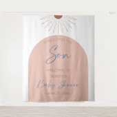 Hier kommt die Son Baby Dusche Boho Wandteppich (Vorderseite)