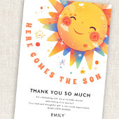 Hier kommt die Son Baby-Dusche dank Karte