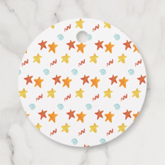 Hier kommt die Son Baby Dusche Danke Custom Geschenkanhänger (Rückseite)