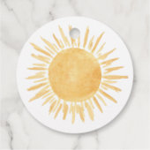 Hier kommt die Son Baby Dusche Danke Geschenkanhänger (Rückseite)