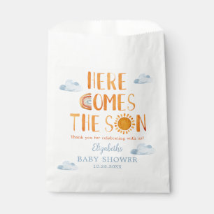 Hier kommt die Son Baby Dusche Danke Geschenktütchen
