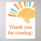 Hier kommt die Son Baby Dusche Danke Karte Poster (Vorne)