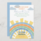 Hier kommt die Son Baby Dusche Einladung (Vorne/Hinten)