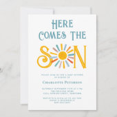 Hier kommt die Son Baby Dusche Einladung (Vorderseite)