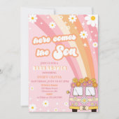 Hier kommt die Son Baby Dusche Einladung (Vorderseite)