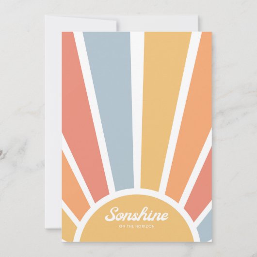 Hier kommt die Son Baby Dusche Einladung (Rückseite)