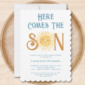 Hier kommt die Son Baby Dusche Einladung